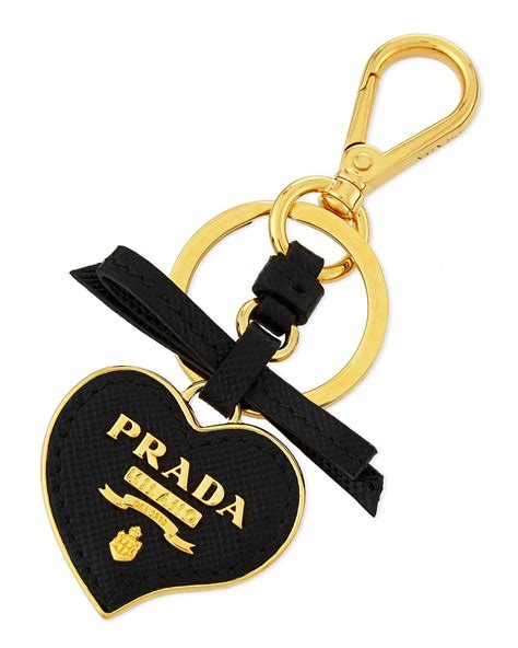 prada heart bag charm|prada wallet with key ring.